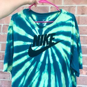 Nike spiral tie dye shirt  (handmade)